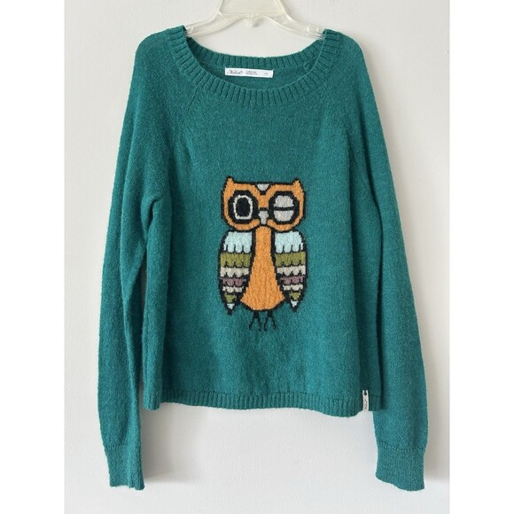 Woolrich Mohair Blend Winking Owl Round Neck Pullover Sweater Size Large - Picture 1 of 11